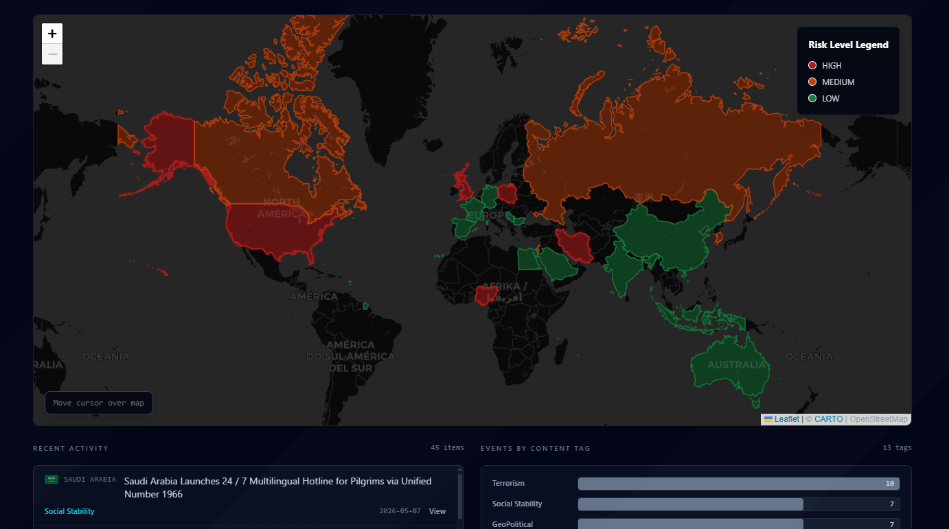 ShadowBrief Pulse near real-time threat feed
